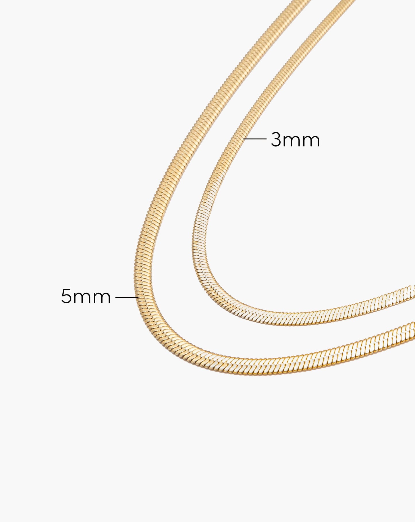 3mm Herringbone Chain Necklace